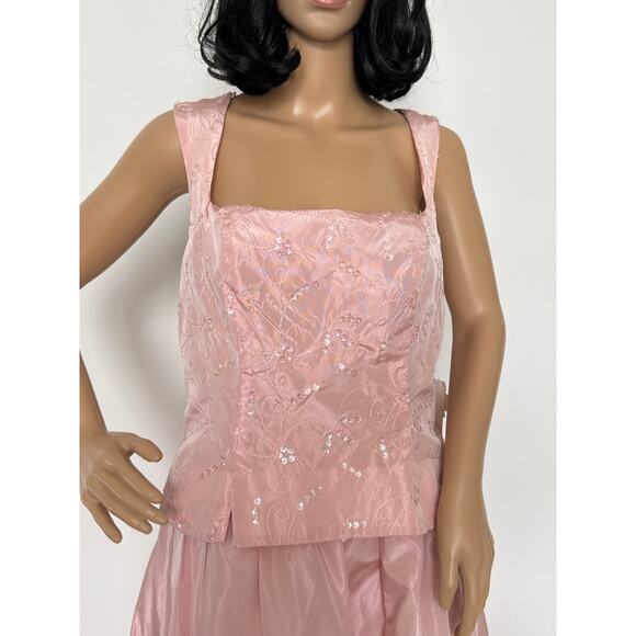 NWT Y2K Zum Zum pink sequin JCPenney Formal Prom Dress Union Made USA large - Picture 4 of 15